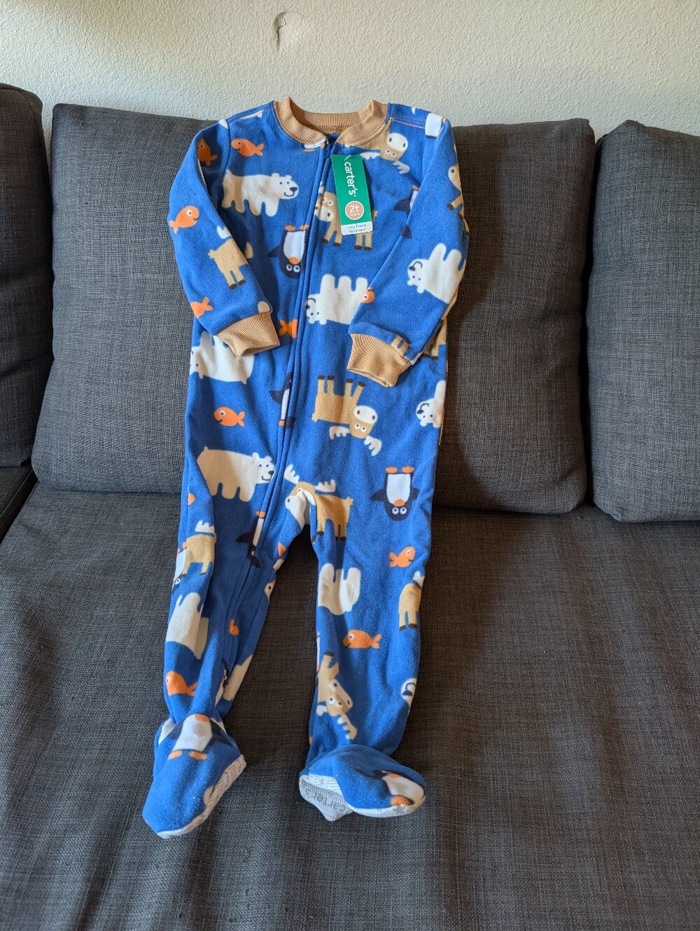 Carter's Baby Boy Size 2T Footie Pajamas!